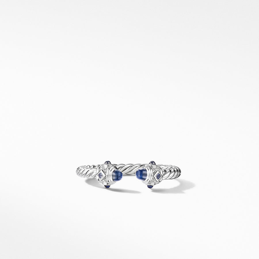Renaissance Color Ring in 18K White Gold with Blue Sapphires