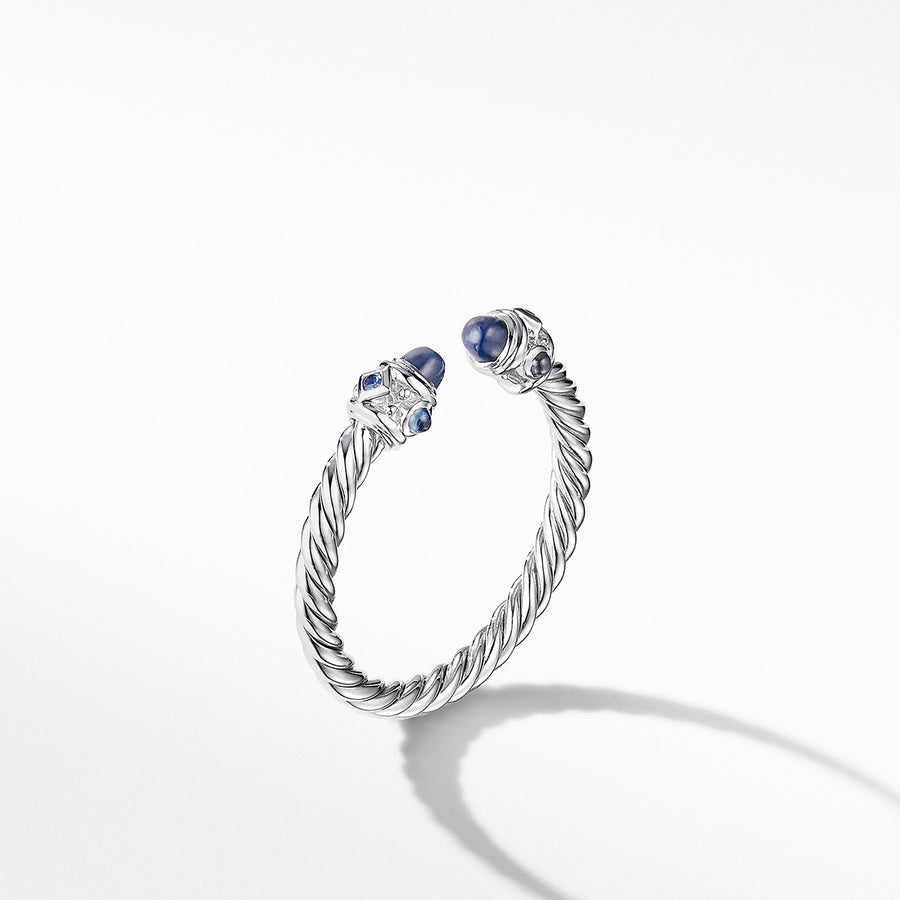 Renaissance Color Ring in 18K White Gold with Blue Sapphires