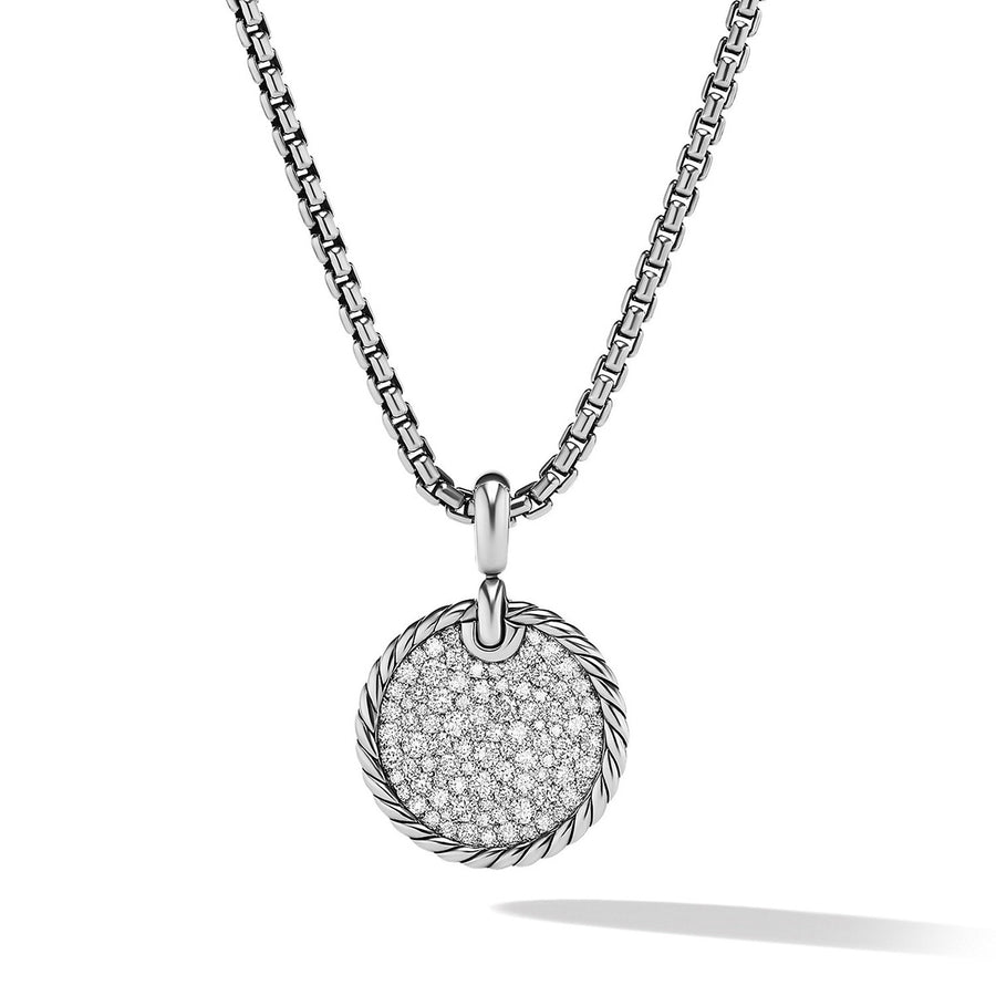 DY Elements Disc Pendant with Pave Diamonds