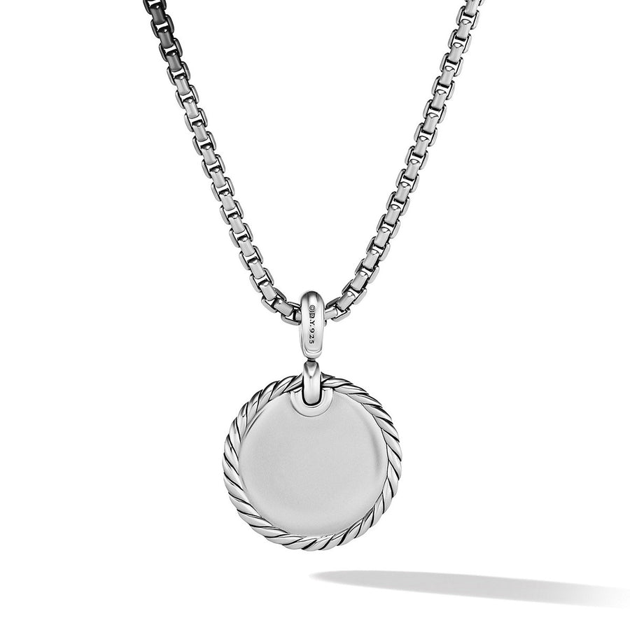 DY Elements Disc Pendant with Pave Diamonds