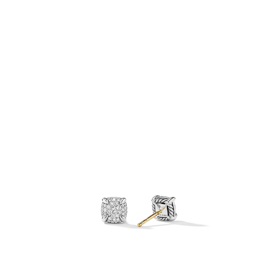 Petite Chatelaine Stud Earrings with Full Pave Diamonds