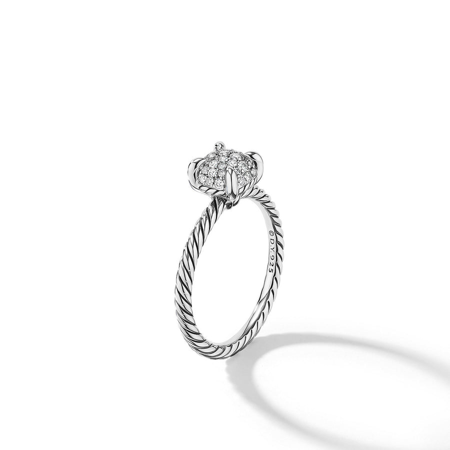 Petite Chatelaine Ring with Full Pave Diamonds