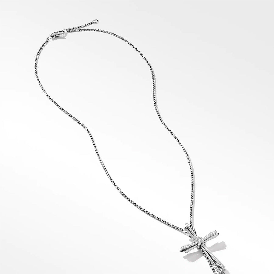 Angelika Cross Necklace with Pave Diamonds