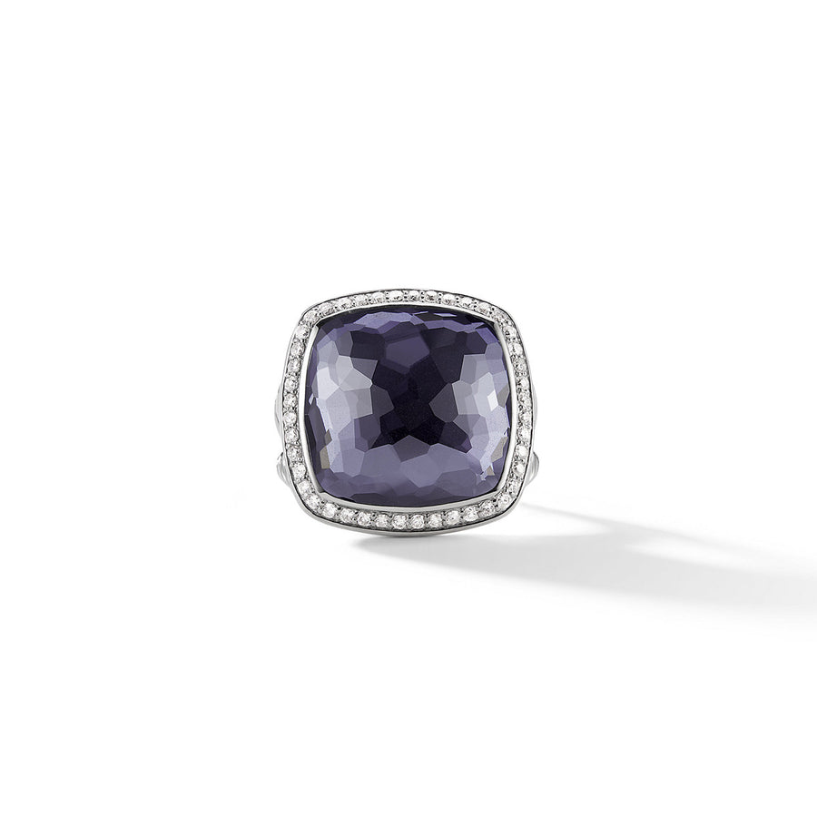 Albion Ring with Black Orchid and Diamonds
