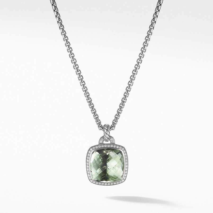 Pendant with Prasiolite and Diamonds