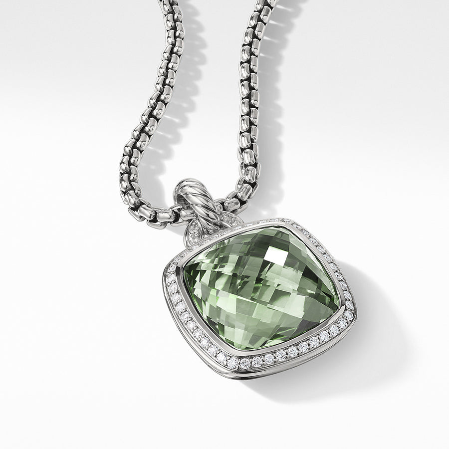 Pendant with Prasiolite and Diamonds