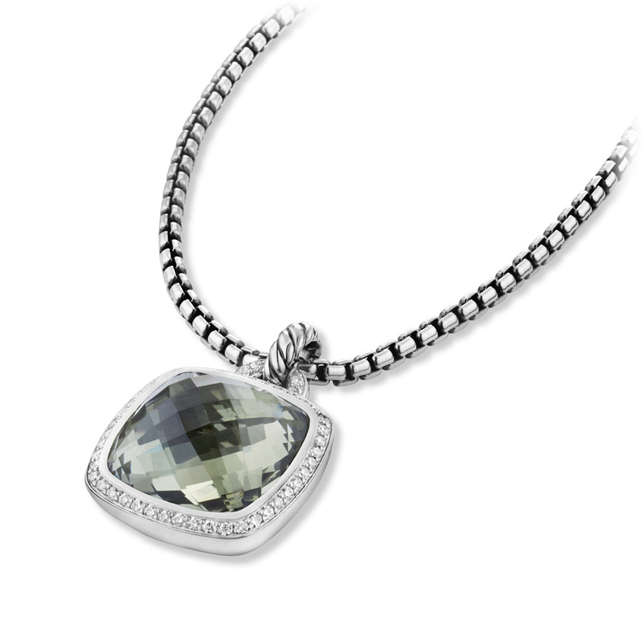 Pendant with Prasiolite and Diamonds