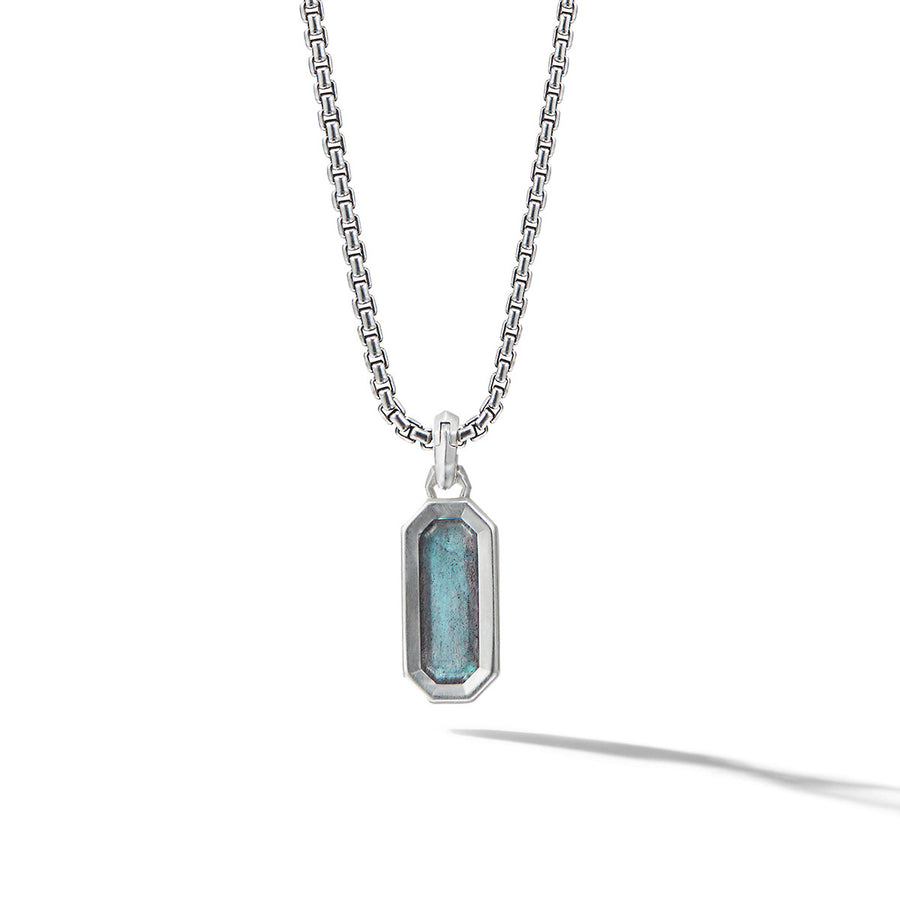 Emerald Cut Amulet with Labradorite