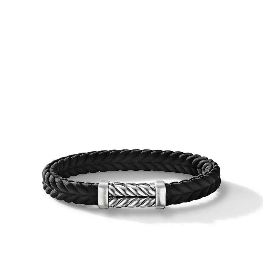 Chevron Black Rubber Bracelet