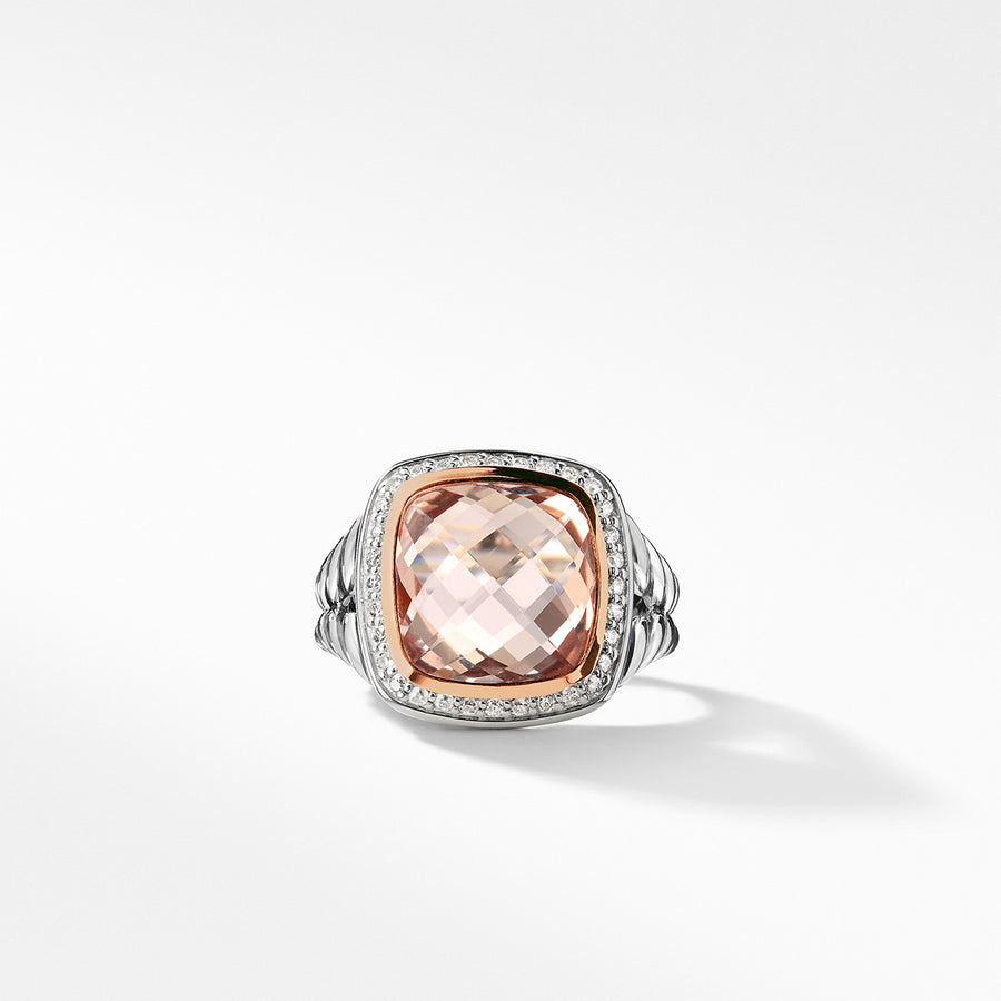 Ring with Morganite, Diamonds and 18K Gold