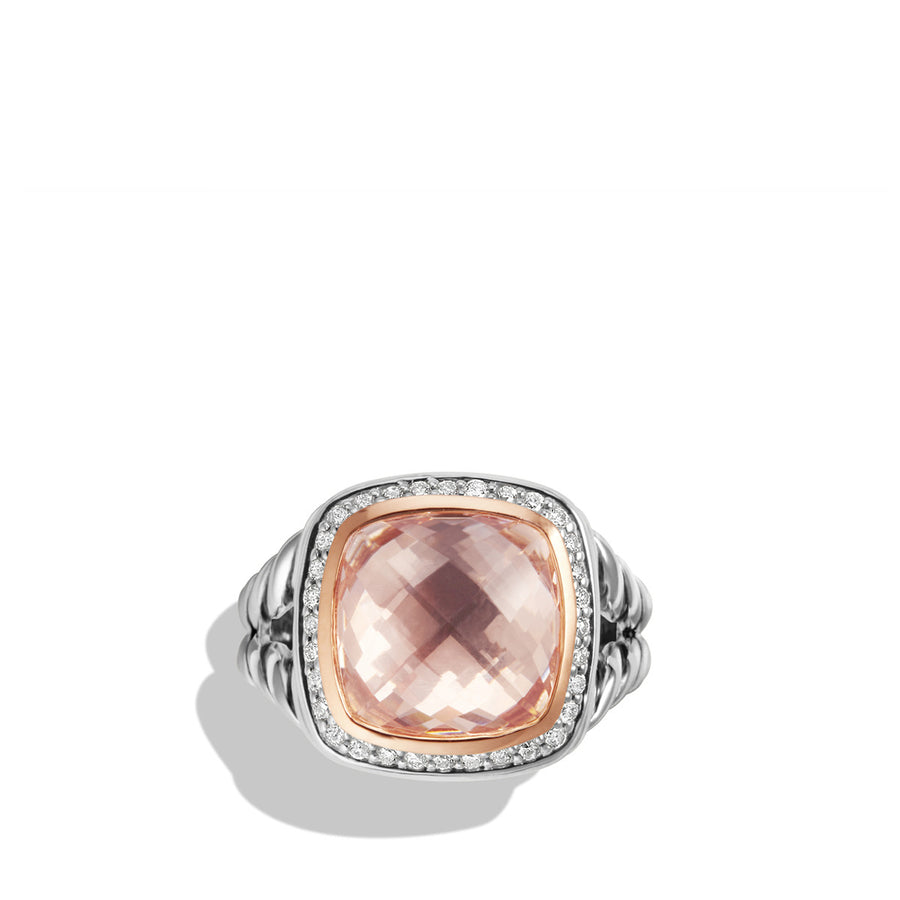 Ring with Morganite, Diamonds and 18K Gold