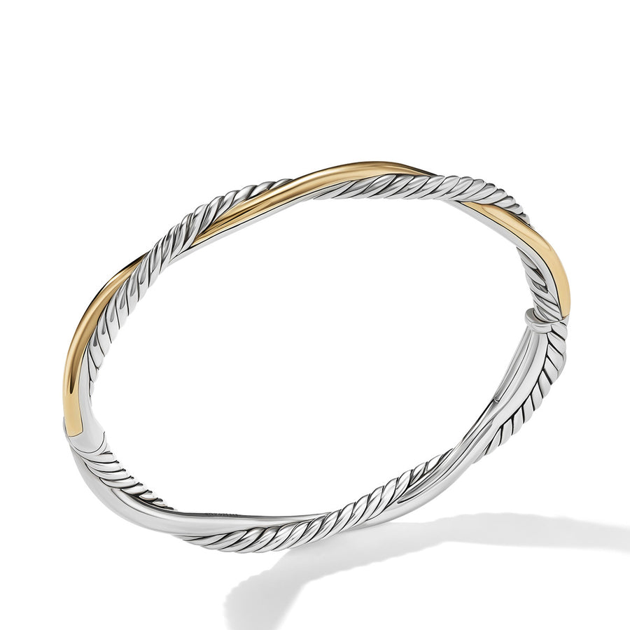 Petite Infinity Bracelet in Sterling Silver with 14K Yellow Gold