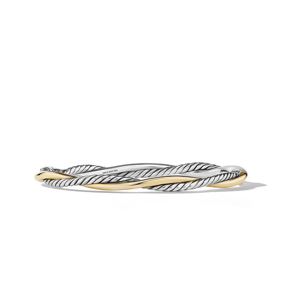 Petite Infinity Bracelet in Sterling Silver with 14K Yellow Gold