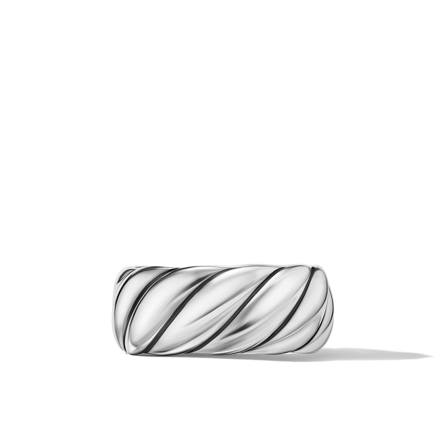Sculpted Cable Band Ring in Sterling Silver