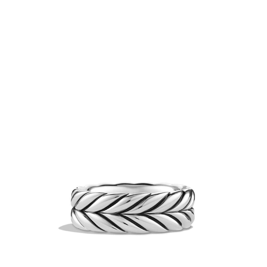 Chevron Band Ring in Sterling Silver