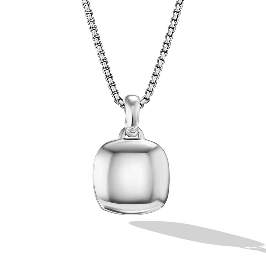 Sculpted Cable Square Locket in Sterling Silver