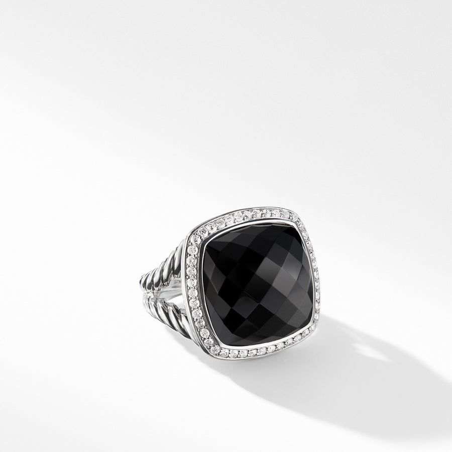 Albion Ring with Black Onyx and Diamonds
