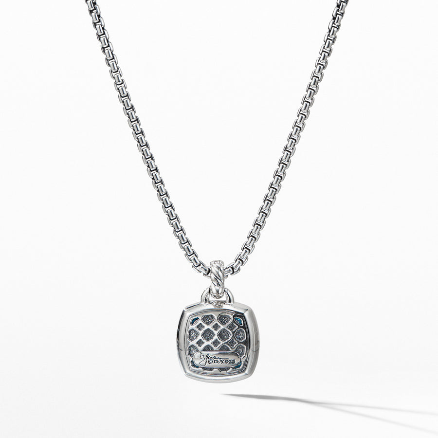 Pendant with Blue Topaz and Diamonds