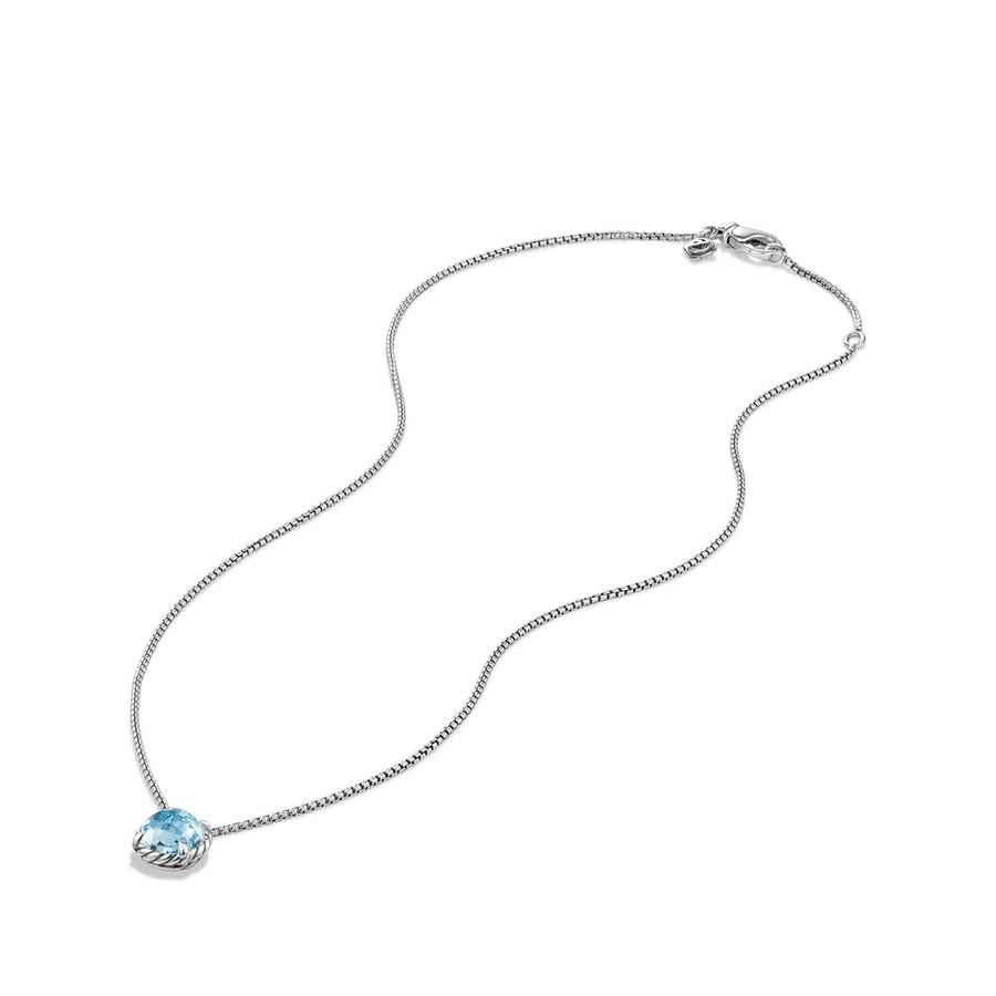 Chatelaine Pendant Necklace with Blue Topaz