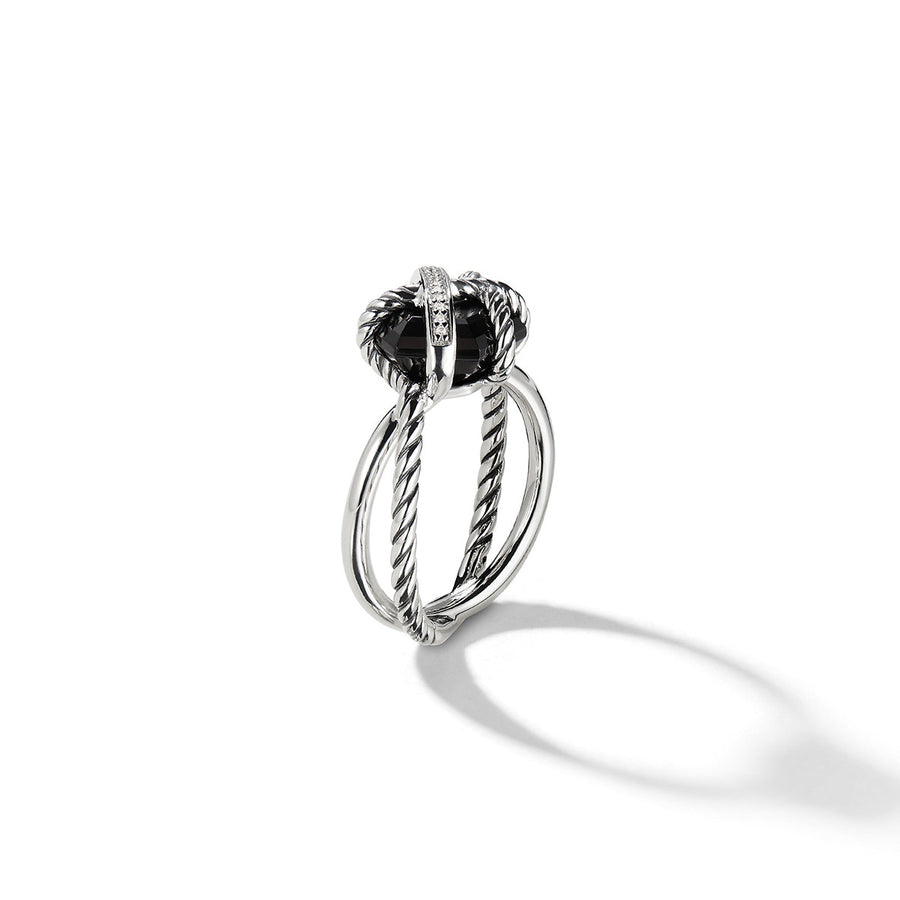 Ring with Black Onyx and Diamonds