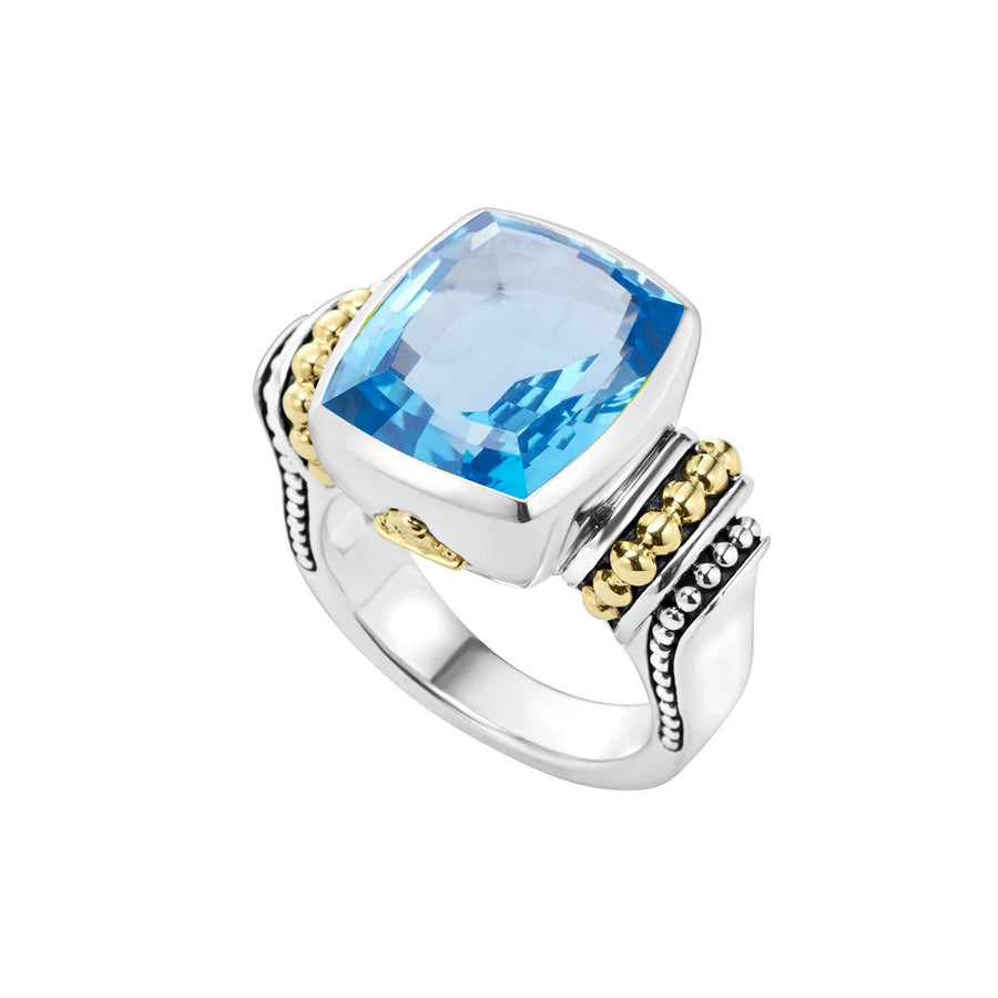Caviar Color Swiss Blue Topaz Ring