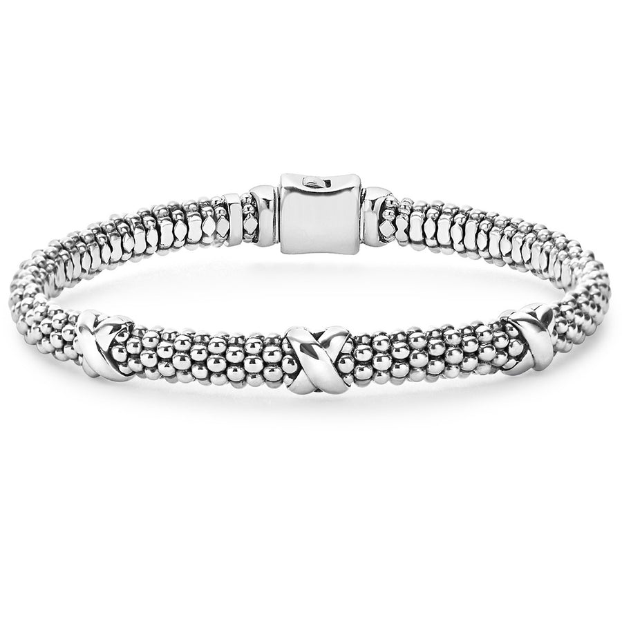 Caviar Beaded X Bracelet
