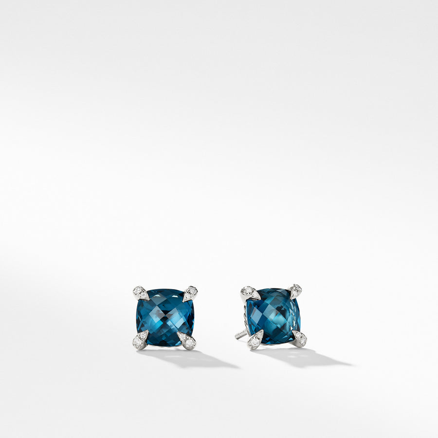 Chatelaine Earrings with Hampton Blue Topaz and Diamonds