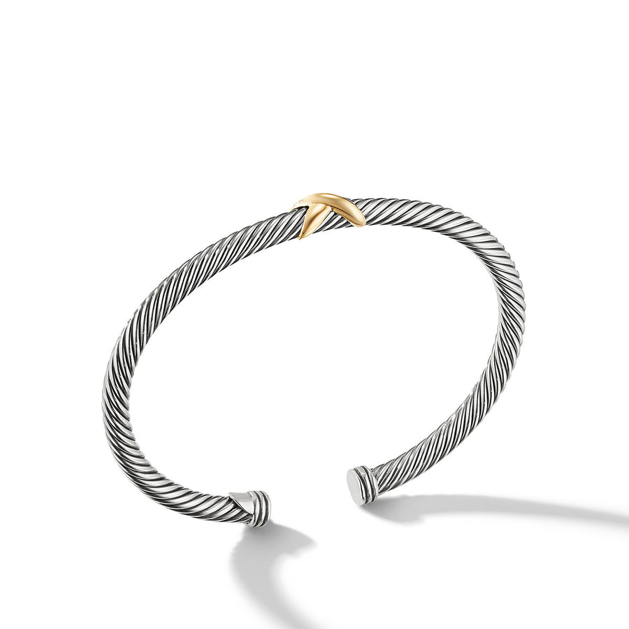 X Bracelet with Gold