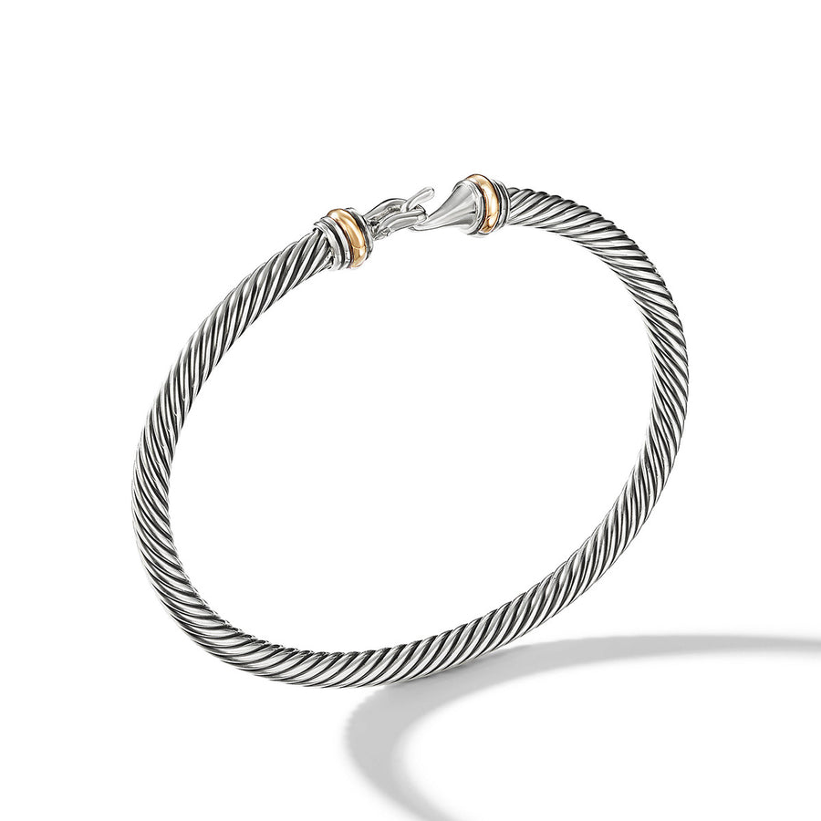 Buckle Bracelet in Sterling Silver with 18K Yellow Gold