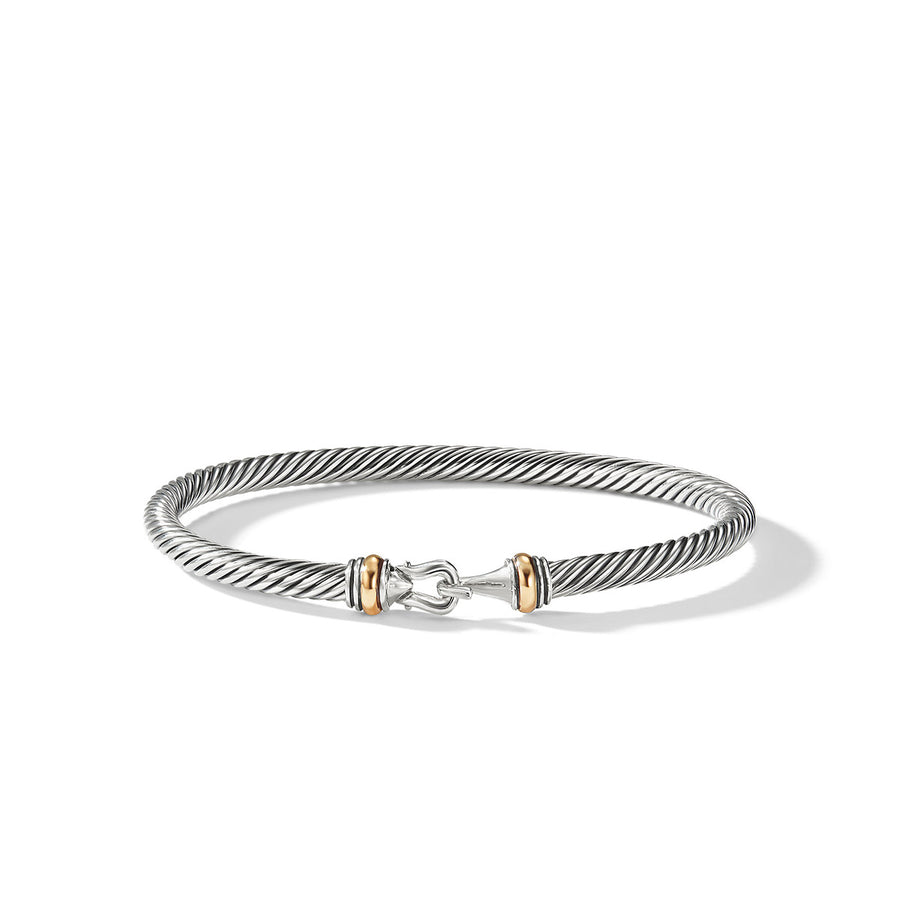 Buckle Bracelet in Sterling Silver with 18K Yellow Gold
