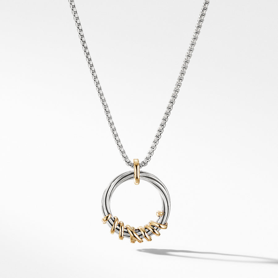 Helena Medium Pendant Necklace with Diamonds and 18K Gold