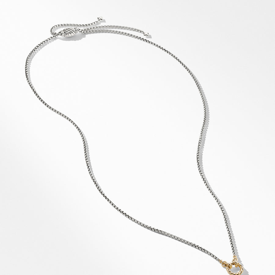 Amulet Vehicle Box Chain Necklace with 18K Yellow Gold