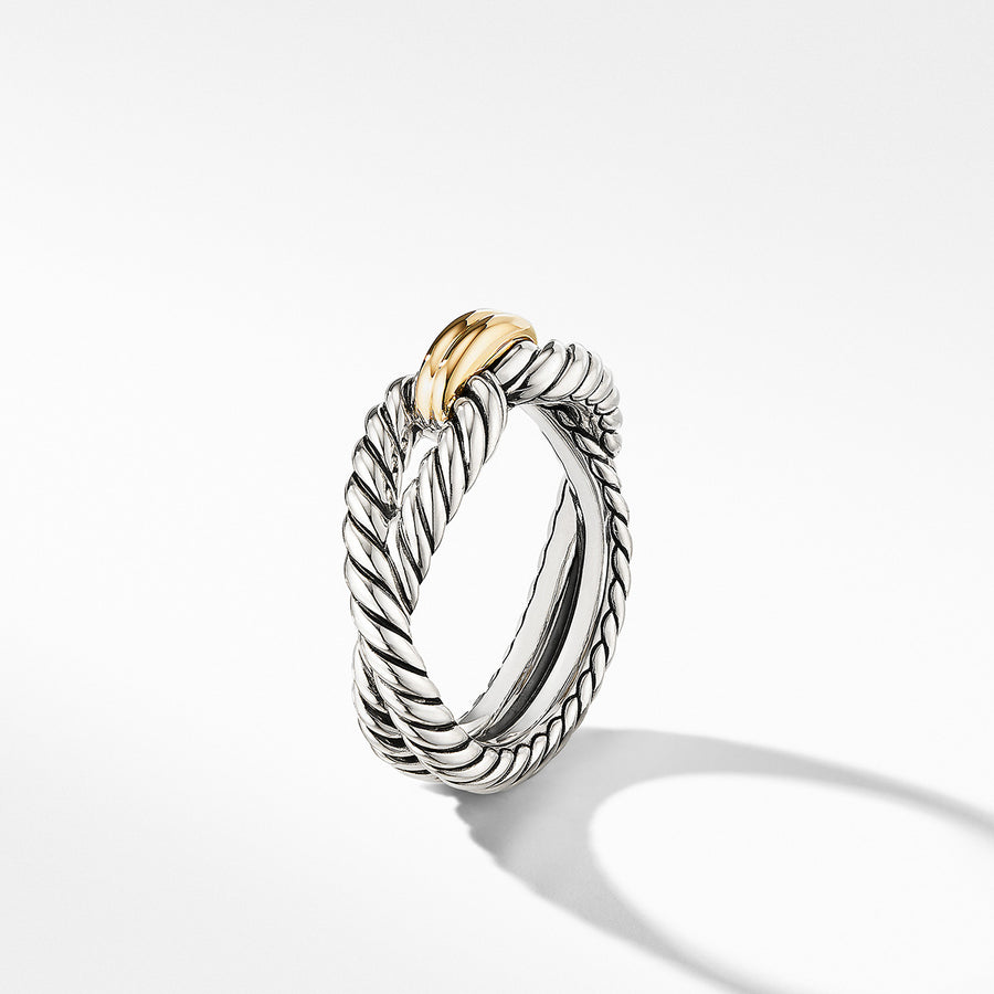 Cable Loop Ring with 18K Gold