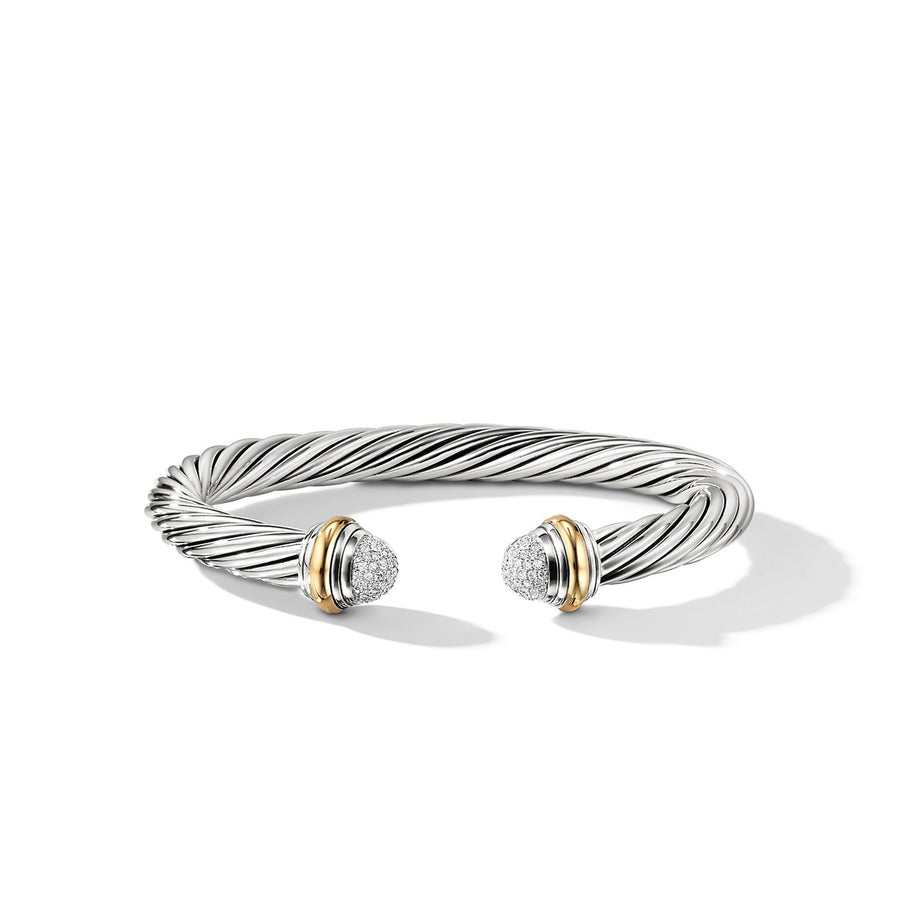 Cable Classics Collection Bracelet with Diamonds and 18K Gold