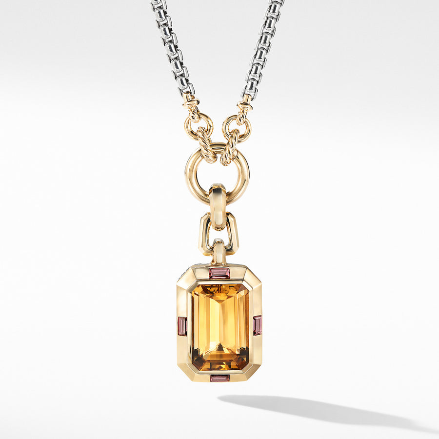Novella Pendant with Citrine and 18K Yellow Gold