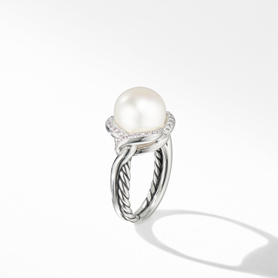 Continuance Pearl Ring with Diamonds