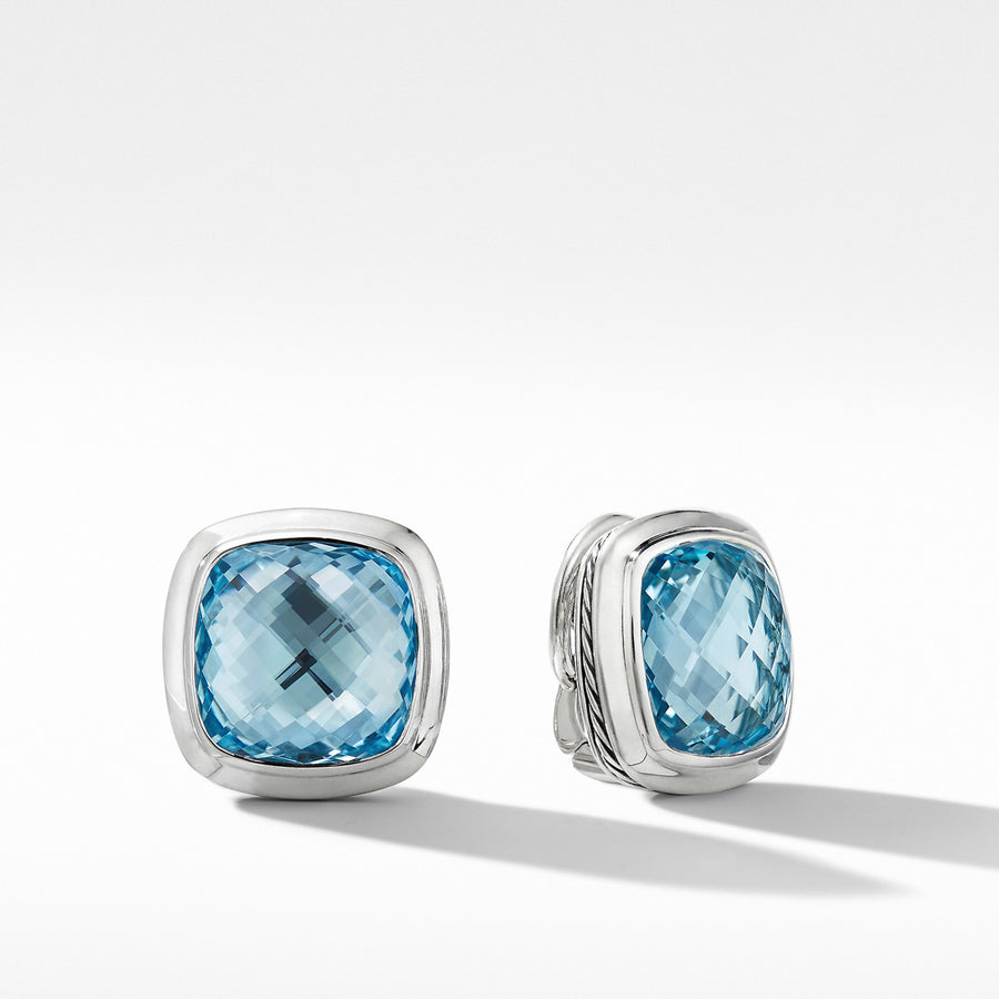 Albion Stud Earrings with Blue Topaz