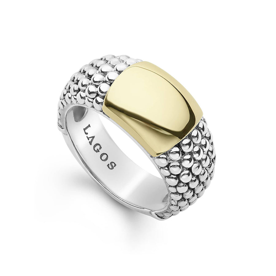 Gold Station Caviar Ring