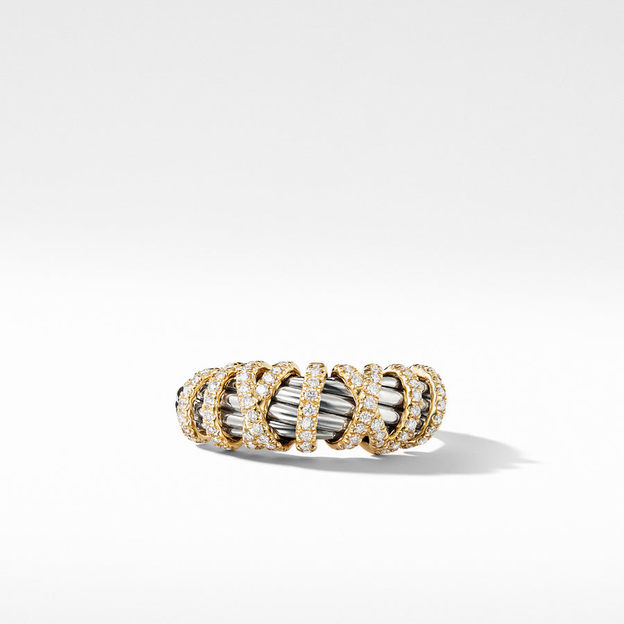 Helena Ring with Diamonds and 18K Gold, 8mm