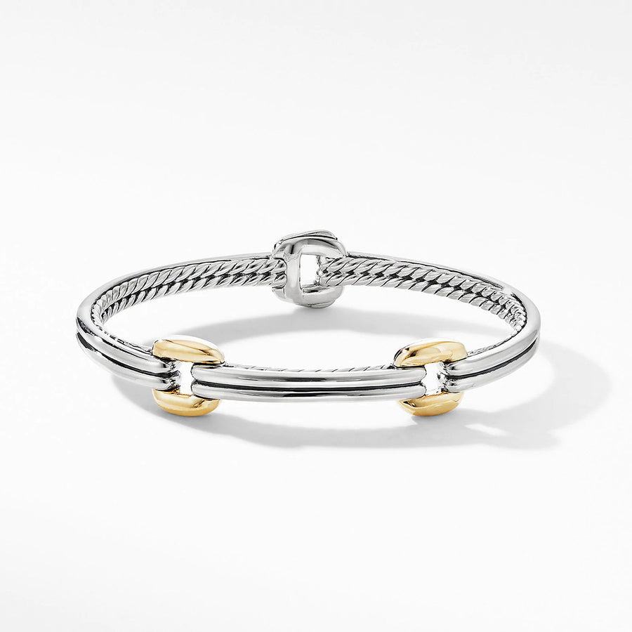 Thoroughbred Double Link Bracelet with 18K Yellow Gold