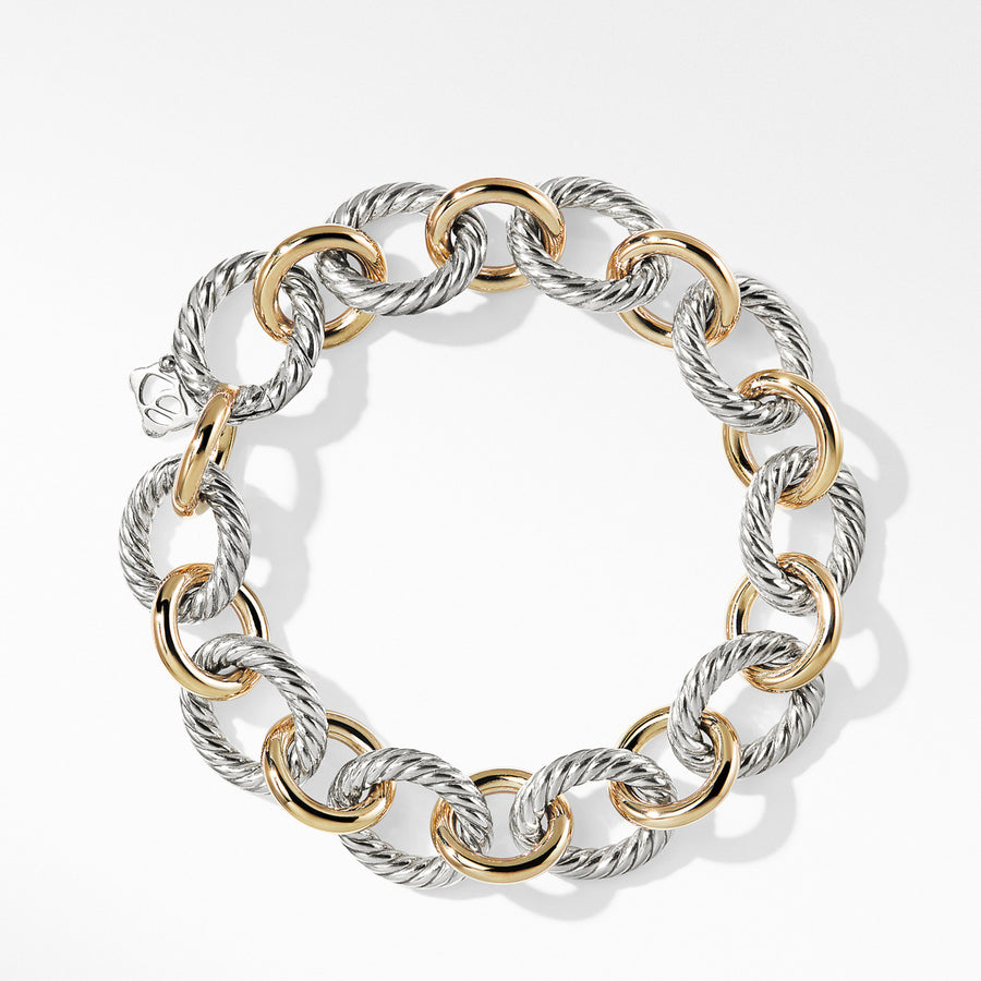 Oval Large Link Bracelet with Gold