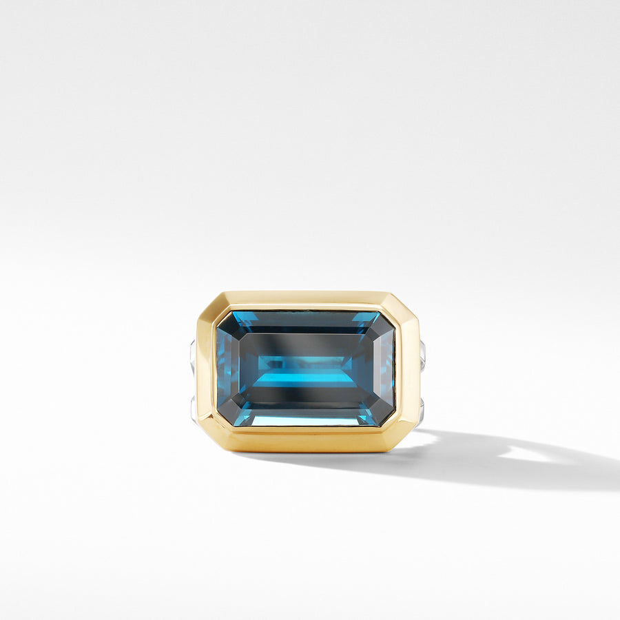 Novella Statement Ring with Hampton Blue Topaz and 18K Yellow Gold