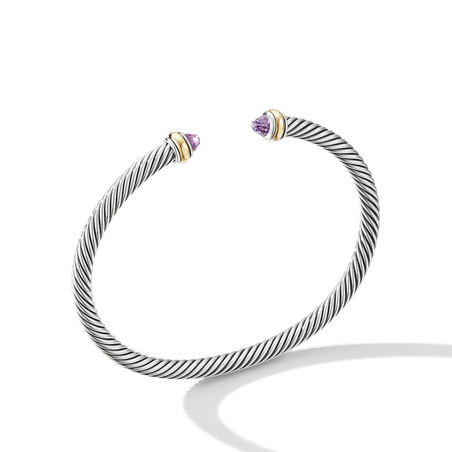 Cable Classic Bracelet with Amethyst and 18K Yellow Gold